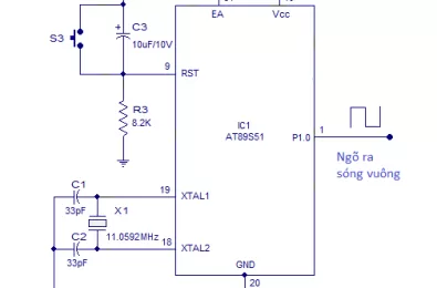 Tạo độ trễ sử dụng vi điều khiển 8051